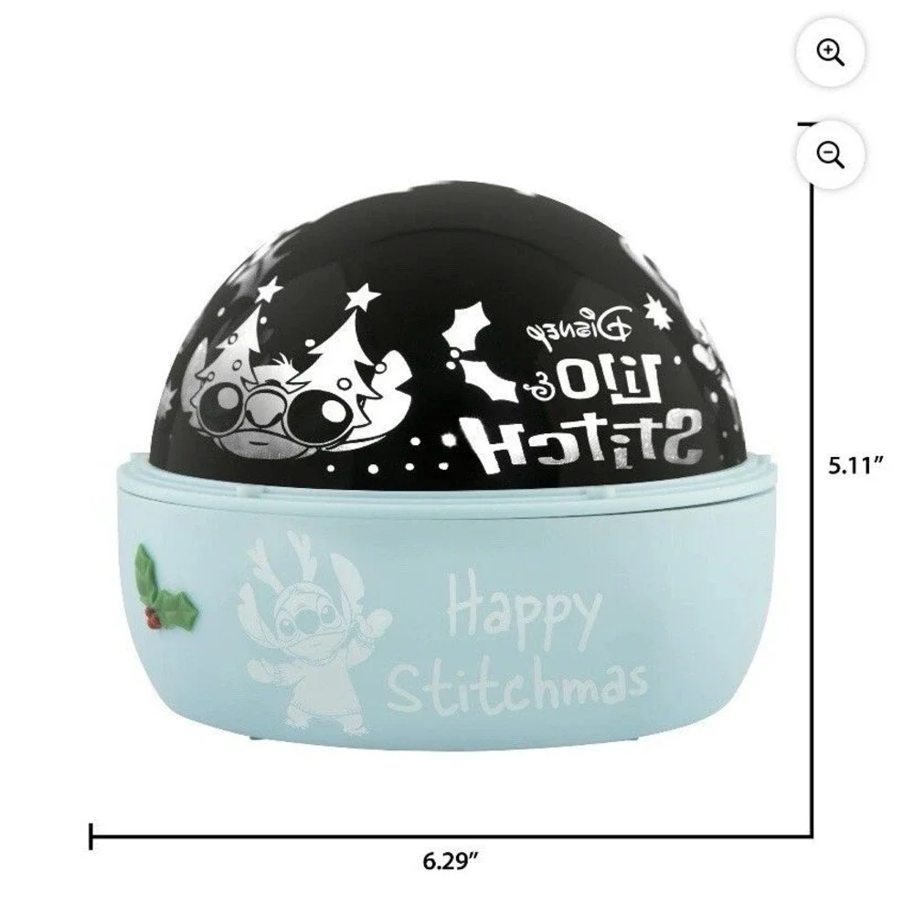 Disney Lilo & Stitch LED ShadowLights Rotating Holiday Scene Projector Lamp NEW